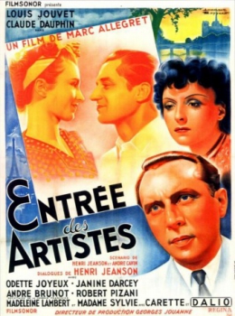 poster Entrée des artistes  (1938)